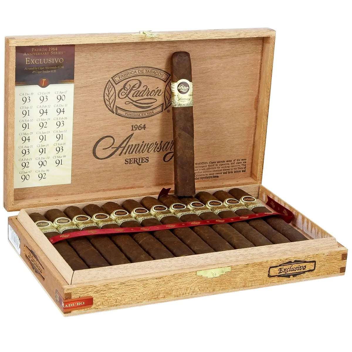 PADRON SERIE 1964 EXCLUSICO MADURO 5 1/2 X 50 Jay's Cigar