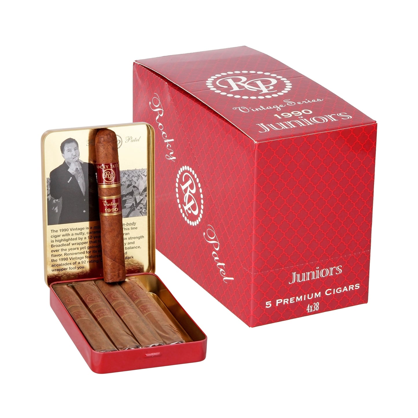 ROCKY PATEL 1990 VINTAGE JUNIORS 4 X 38