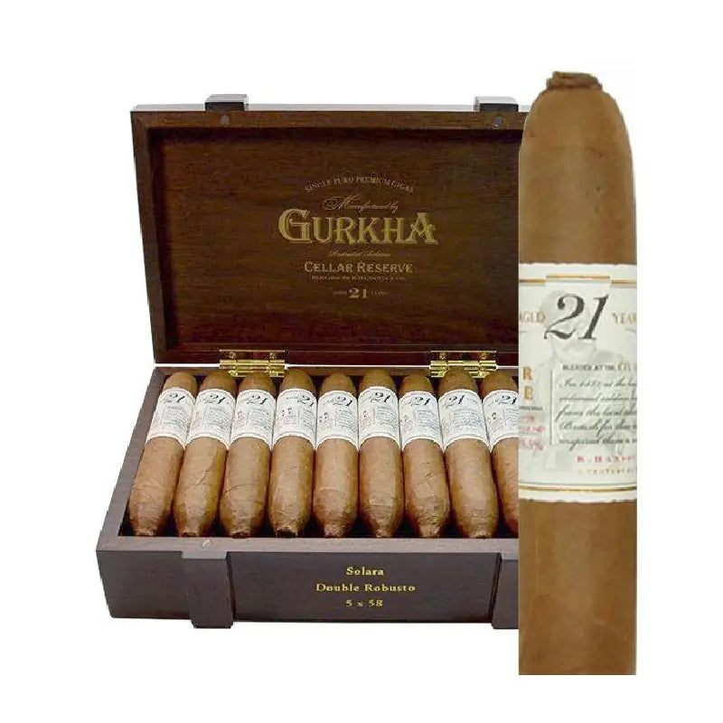 GURKHA CELLAR RESERVE 21YEAR SOLARA DOUBLE ROBUSTO 5 X 58 Jay's Cigar