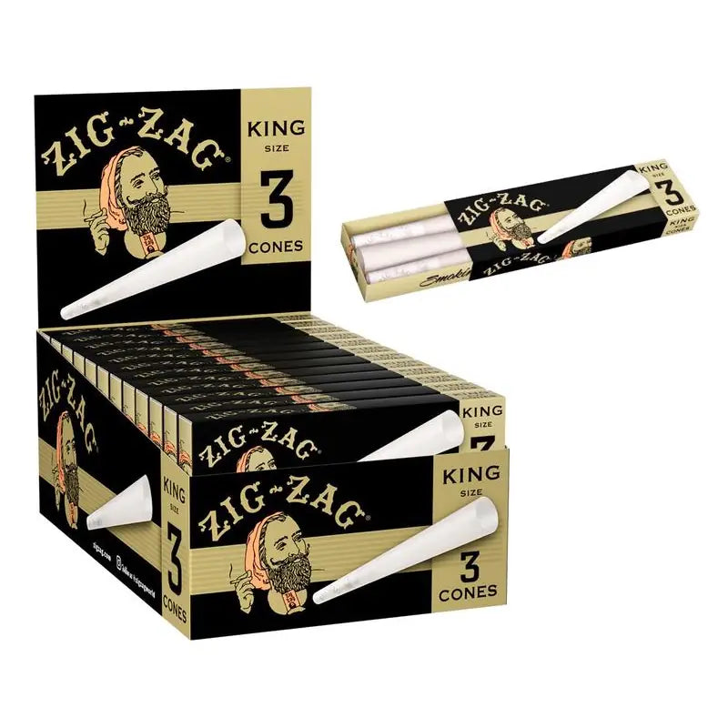 ZIG ZAG  KING SIZE 3 CONES Jay's Cigar