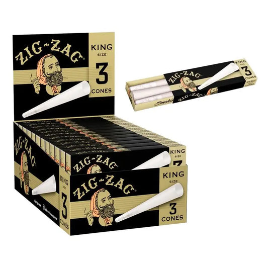 ZIG ZAG  KING SIZE 3 CONES Jay's Cigar