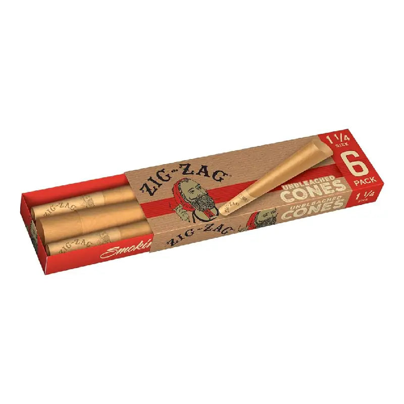ZIG ZAG UNBLEACHED 1/4 6 CONES Jay's Cigar