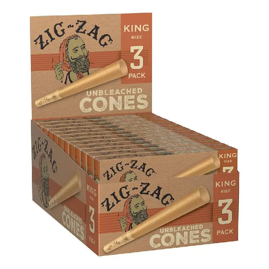 ZIG ZAG UNBLEACHED KING  CONES Jay's Cigar