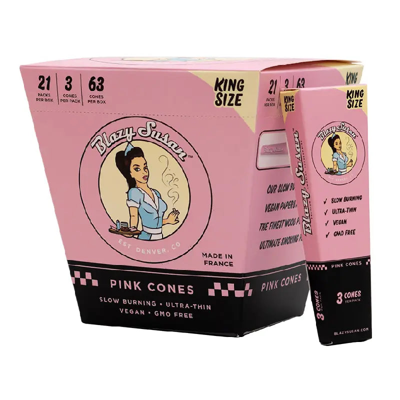 BLAZY SUSAN PINK KING SIZE 3PK CONE Jay's Cigar