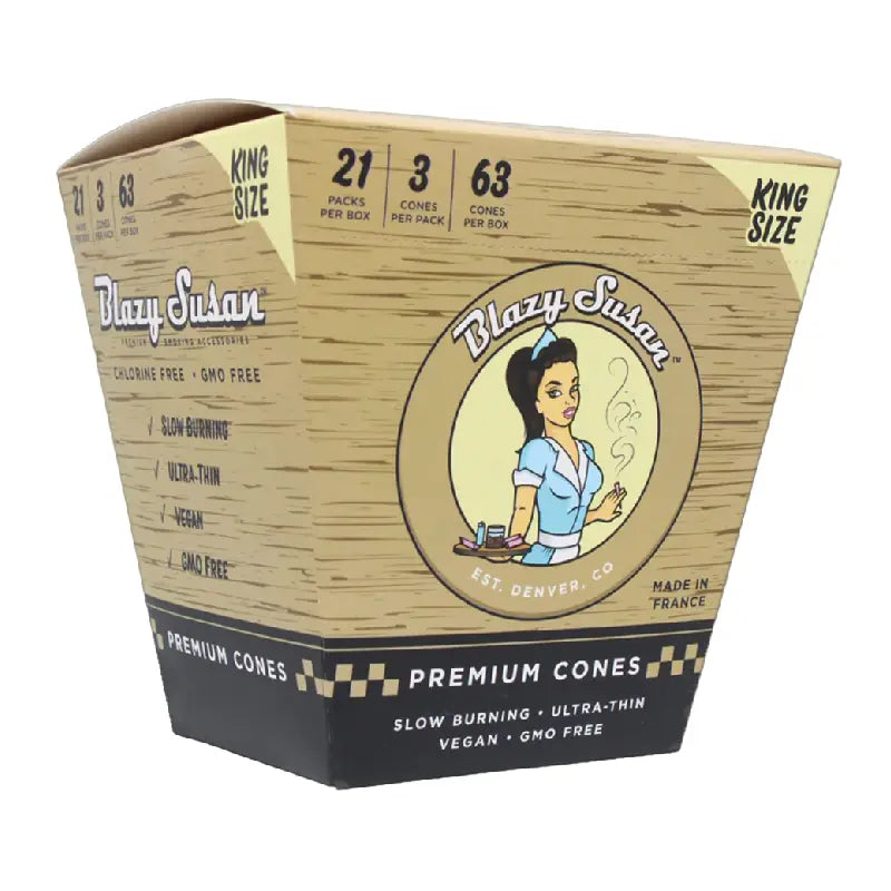 BLAZY SUSAN KING SIZE UNBLEACHED CONE 3PK Jay's Cigar
