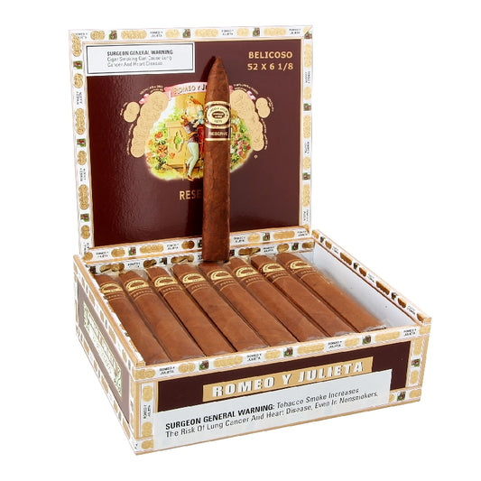ROMEO Y JULIETA RESERVE BELICOSO PRESED HON 52 X 6 1/8