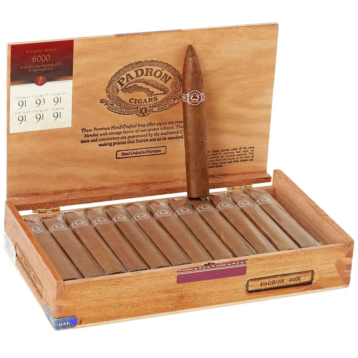 PADRON 6000 TORPEDO MADURO 5 1/2 X 52 Jay's Cigar