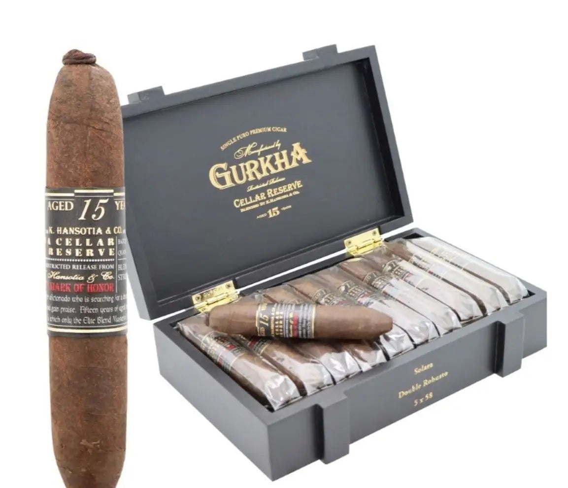 GURKHA CELLAR RESERVA 15YR SOLARA DOUBLE ROBUSTO 5 X 58 Jay's Cigar